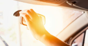 car rear view mirror