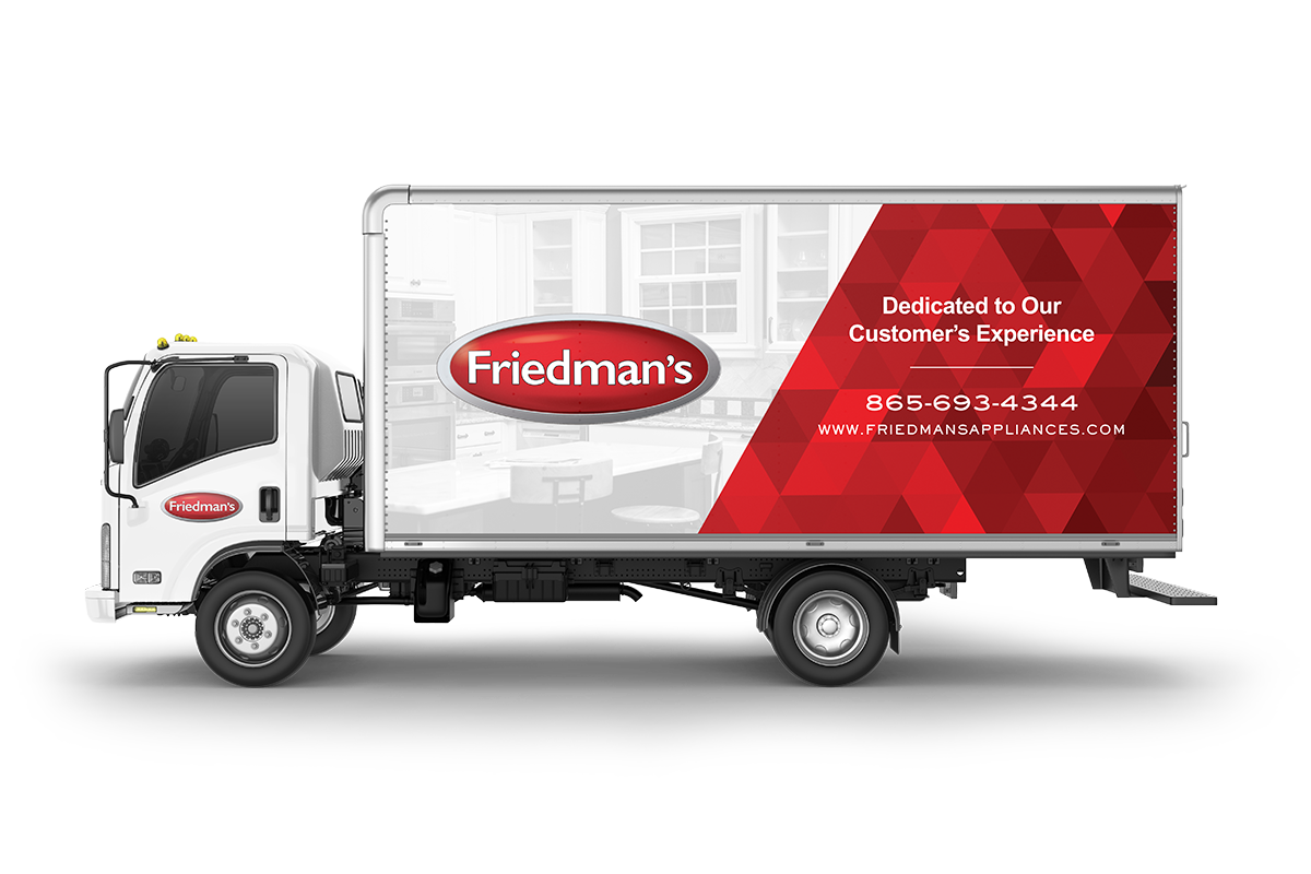 Friedman's Logo Gallery truck wrap
