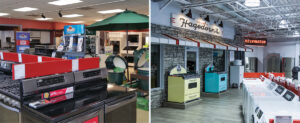 Hagedorn's showroom before and after